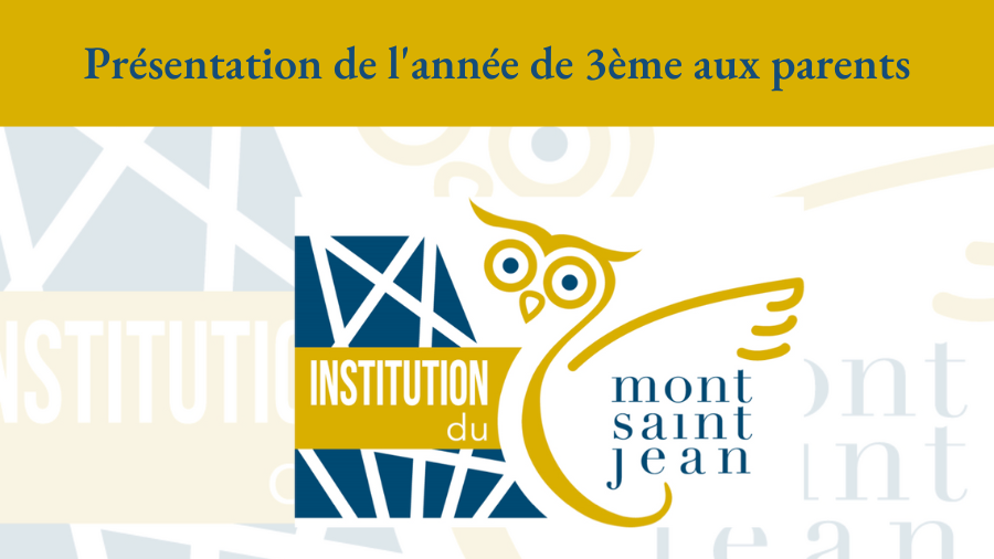 Présentation de l’année de 3e aux parents