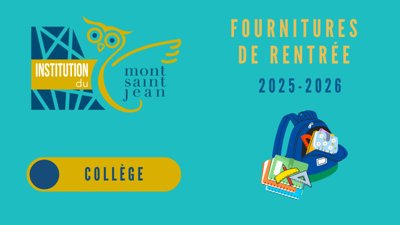 Listes de fournitures de rentrée en collège